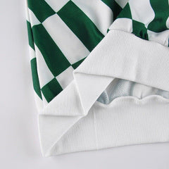 Green Checkered Oversized sweatshirt