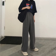 Straight Large Size Casual Solid Wide Leg Trousers Streetwear Suit Full Length Hot Selling Chic Loose High Quality Pants