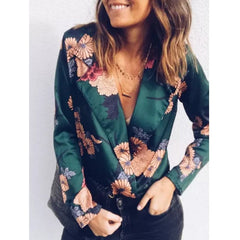 Floral Wrap Over Satin Bodysuits
