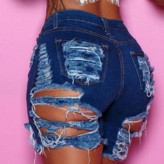 Fashion High Waist Denim Shorts
