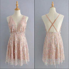 Sequin Playsuit Shorts Jumpsuit Femme Deep V neck Backless Sleeveless Rompers Summer Overalls Club Playsuit