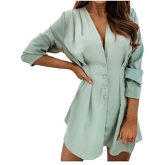 Fashion Casual Solid Petite Suit Ladies Elegant Long Sleeve Coat