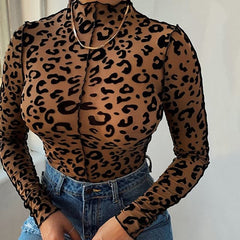 Leopard Printed Skinny Bodysuits