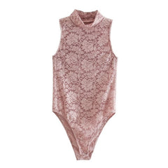 Fashion Mesh Sheer Lace Bodysuits