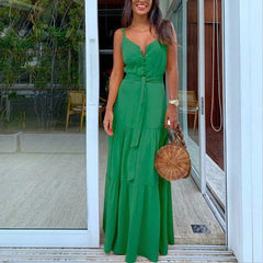 Backless Strapless Maxi Dress