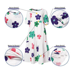 Short Sleeve Vintage Plaid Printed Sundress