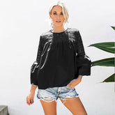 Lace Flare Sleeve T shirt