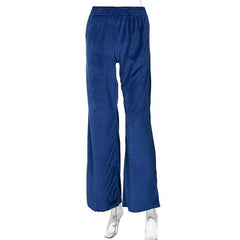 Solid Velvet Wide Leg Pants High Waist Green Harem Trousers Female Fashion Casual Autumn Ladies Clothes Loose Sport Wear