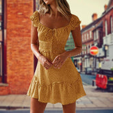 Summer Mini Dress White New Dress Summer Floral Dress Old Hot Sale Vintage