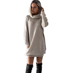 Womens Turtleneck Knitted Dress