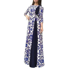 Fashion Long Sleeve Muslim Islam Long Maxi Dress Robe