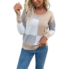 O Neck Casual Sweater Soft Warm Long Sleeve Knitted Pullover Loose Fit Autumn Winter Outfits