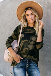 Women's Leopard Print Pullover Fall Round Neck Loose Women's Sweatshirt Printed Retro Stripe S To XXXL Size Outdoor Pullover