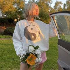 Y2K Sweatshirts Loose Vintage Streetwear Casual Chic Clothes Retro Harajuku Tops Holiday Outfits 90s Fashion Hoodies