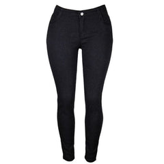 Middle Waist Button Wash Hip Lift Jegging Jeans Genie Slim Fashion Large Small Leg Pockets Woman Fitness Pants