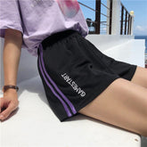 Summer Vintage Track Shorts Loose High Waist Shorts