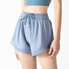 Summer Running Shorts 2 In 1 Double Layer Sports Shorts Stretch Athletic Quick Dry Shorts Gym Loose Breathable Yoga Shorts