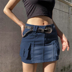 Uniform Pleated Waist High Corduroy Zipper Girls Skirt Mini Fashion Skirt