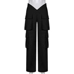 Casual Pocket Cargo Black Pants Harajuku Streetwear Clothes