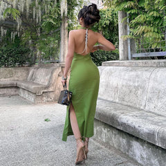 Retro Green Midi Dress
