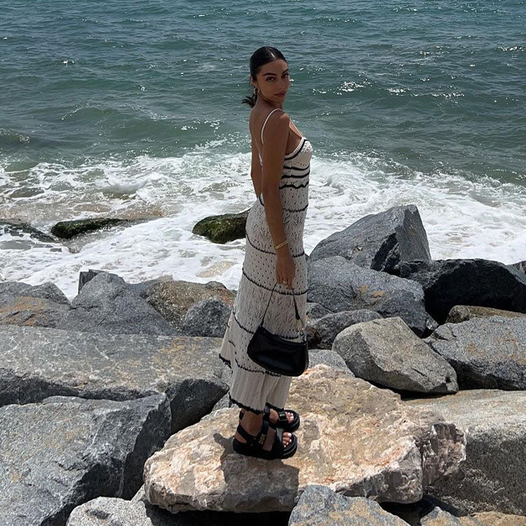Knit Cutout Sling Dress