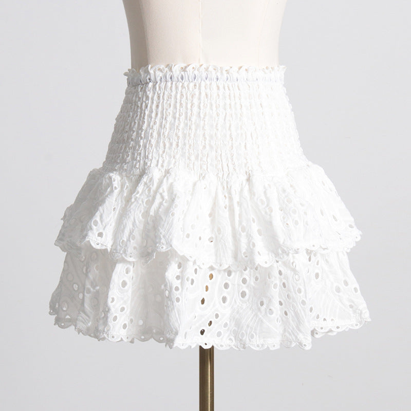Ruffled Charmeuse Top and Skirt Set
