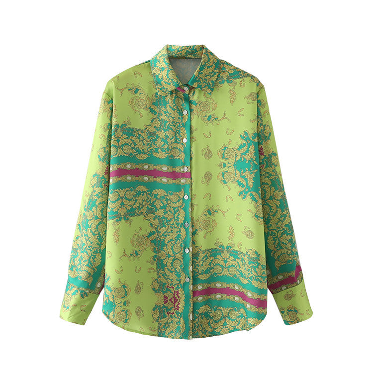 Casual Printed Two piece Shirt and Pants Set Flaxmaker