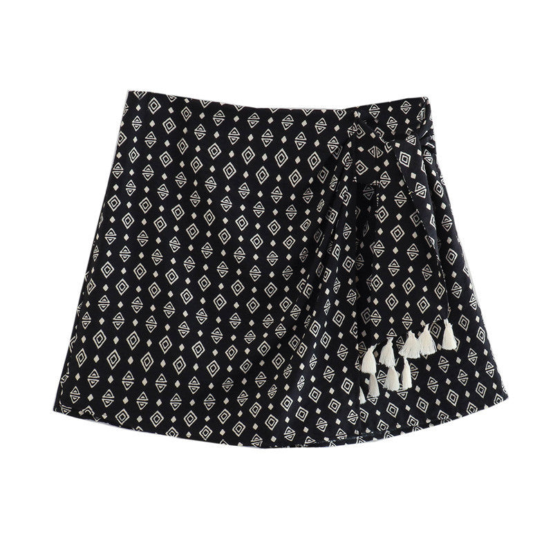 Ethnic Tassel Top and Culottes Set