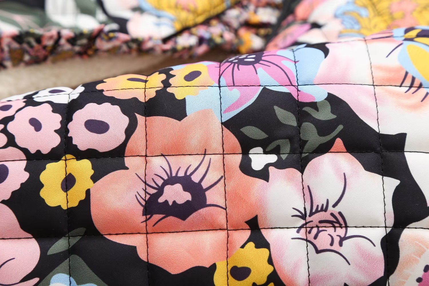 Blossom Printed Ruffle Cotton Coat