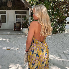 V Neck Printed Dress