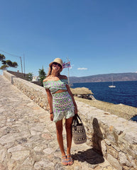 Ruffle Embroidery Cutout Two Piece Set