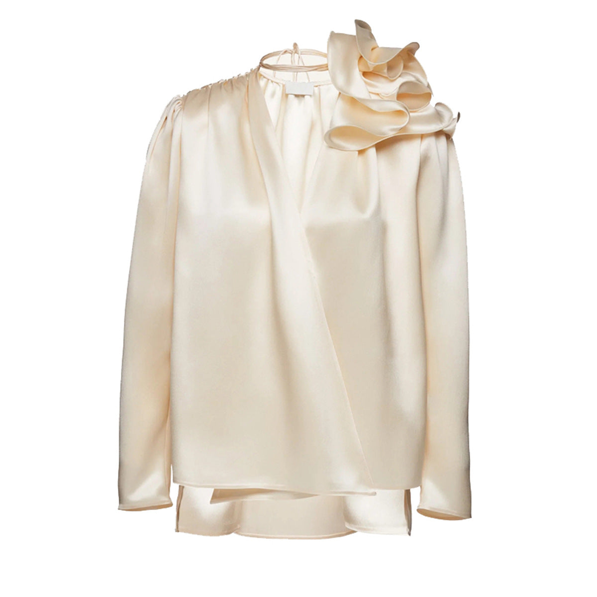 Retro Fashion 3D Flower V Neck Shirt