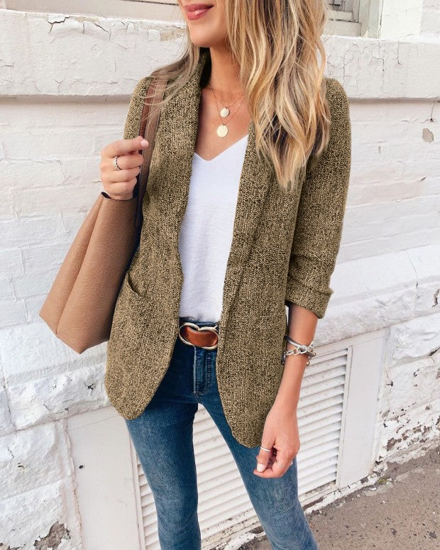 Basic Solid Color Blazer