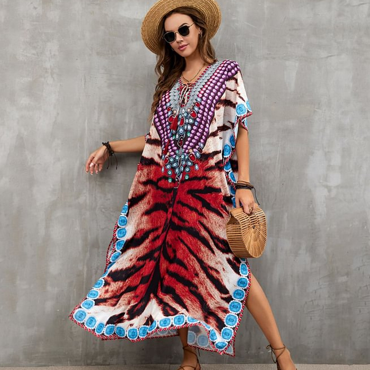 Printed Beach Holiday Cover Up