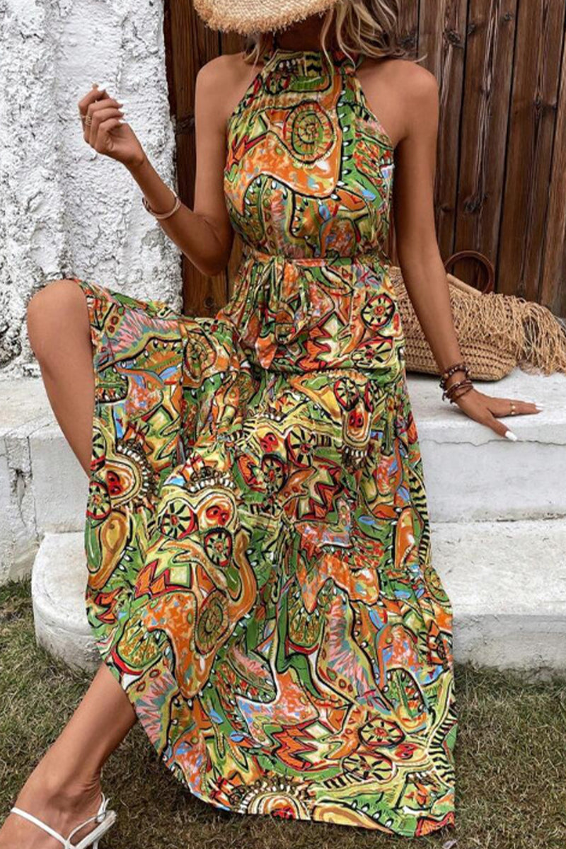 Bohemian Floral Patchwork Printed Dress Dresses