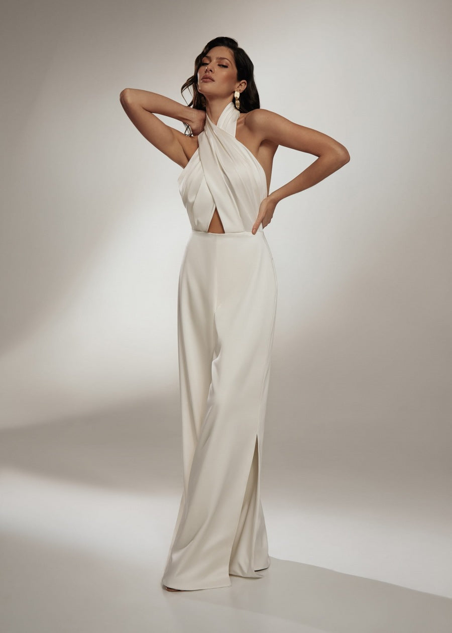 Casual Sleeveless Halter Sexy Backless Jumpsuit