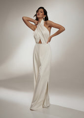 Casual Sleeveless Halter Sexy Backless Jumpsuit