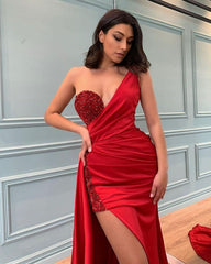 Vintage Red Shinny Ladies Dress
