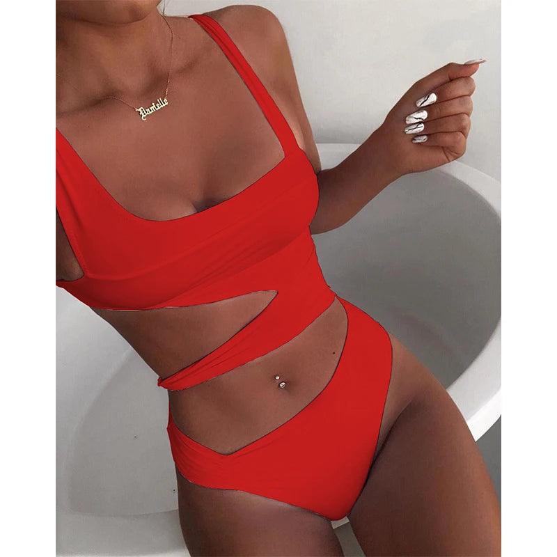 Push Up One Piece Bathing Suits Basic Swimsuit