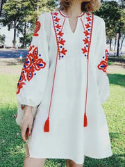 Retro Bohemian Holiday Dress for  Boho Dress