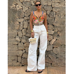 Sling Color Blcok Printed One Piece Swimsuit and Skirt(Shipped on Jan 11th)