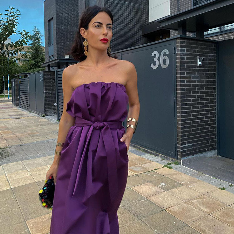 Sexy Bandeau Midi Dress