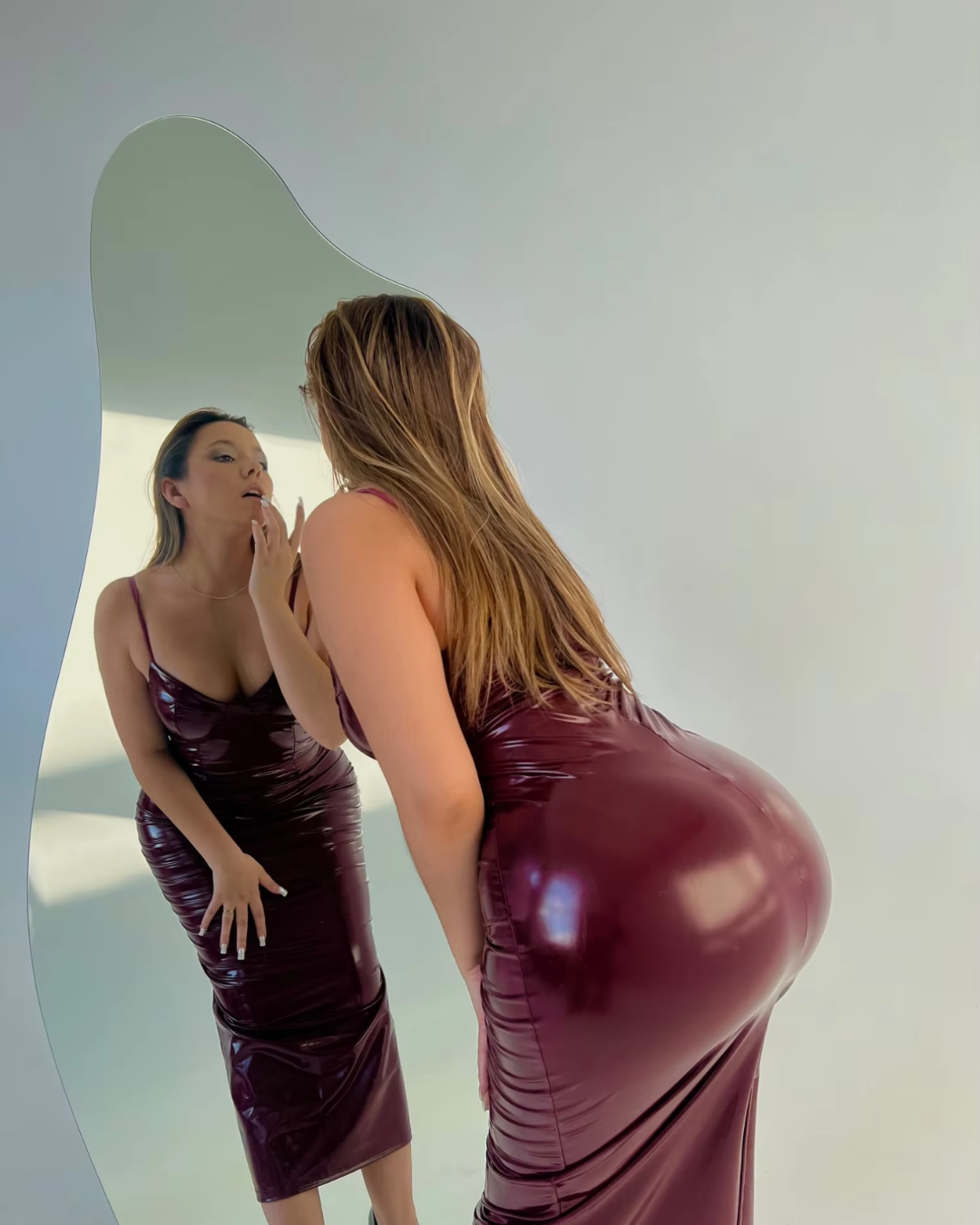 Emory Bodycon Leather Sling Dress