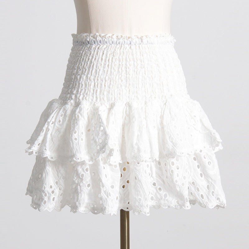 Ruffled Charmeuse Top and Skirt Set