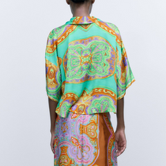 Casual  Bowknot Decor Printed Two Piece Set