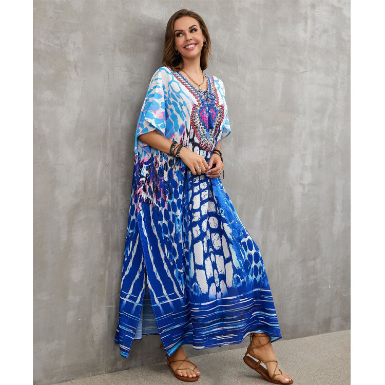 Printed Beach Holiday Cover Up