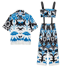 Retro Printed Three Piece Set Flaxmaker
