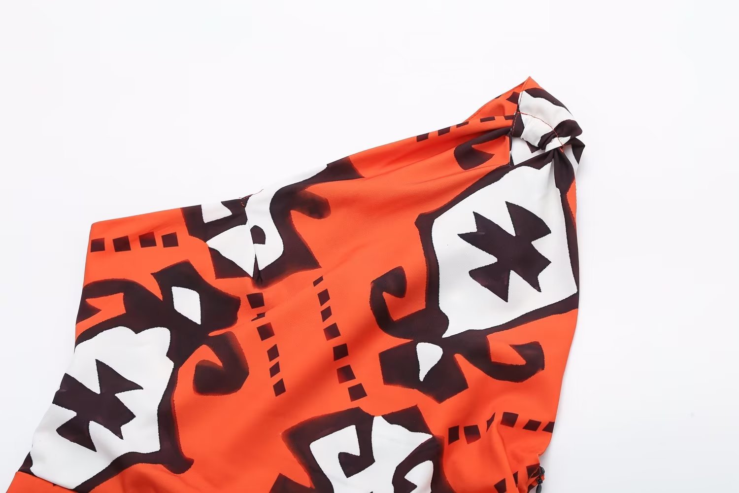 One Shoulder Printed Dress