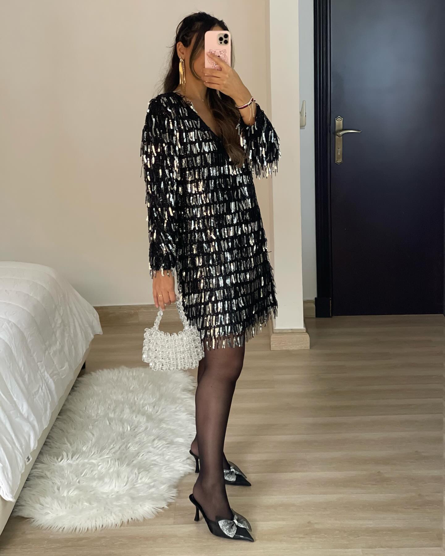 Sequin Tassel Party Mini Dress