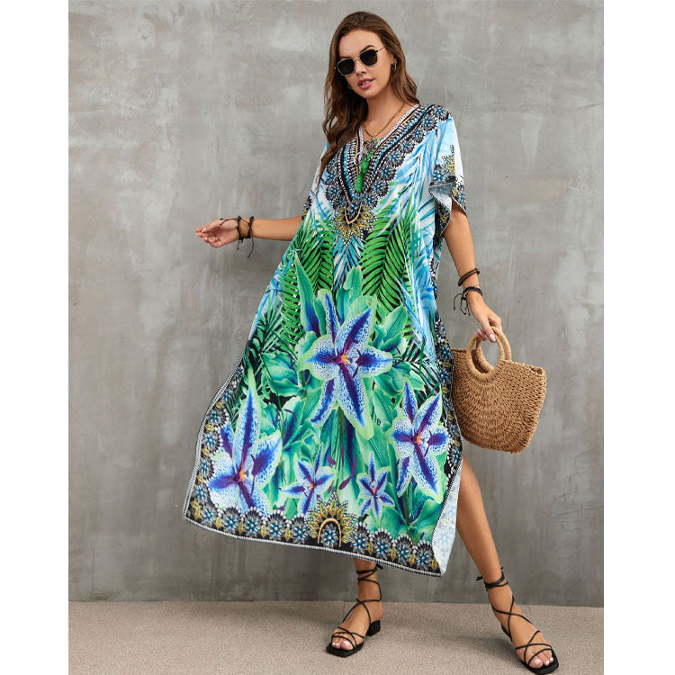Printed Beach Holiday Cover Up